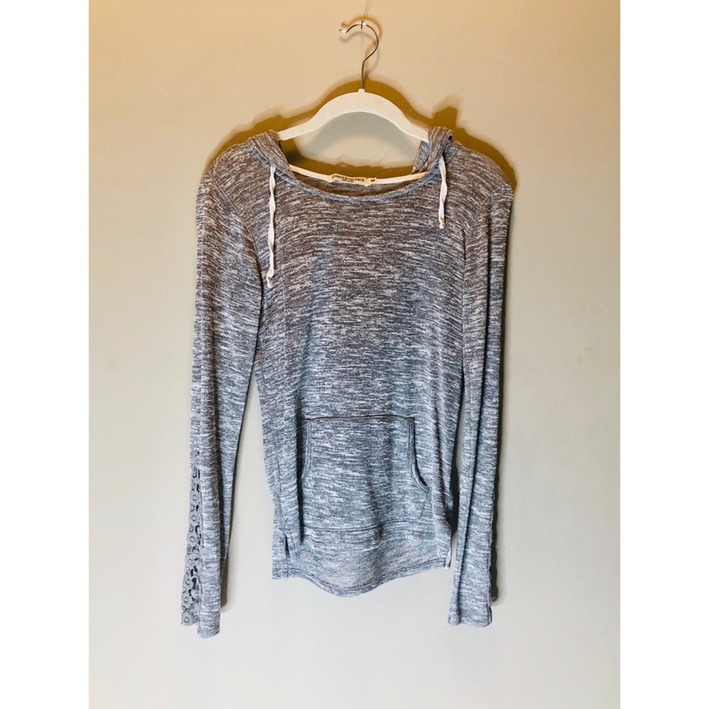 Hooded Top with Crocheted Details